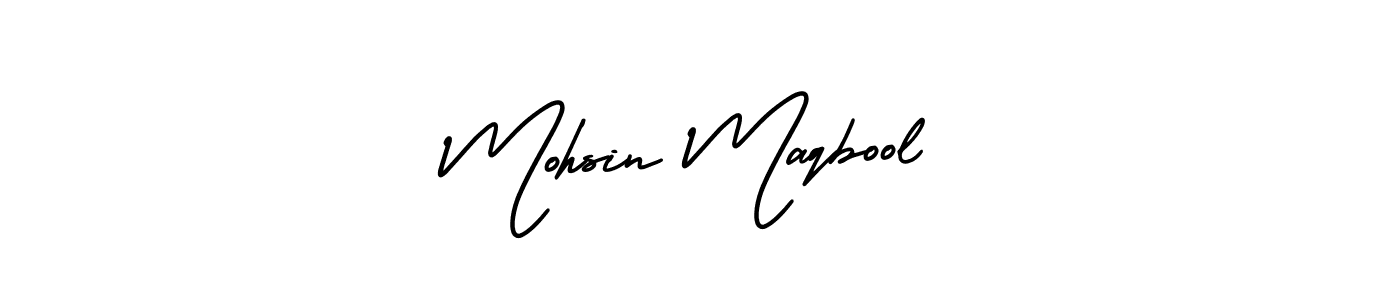 It looks lik you need a new signature style for name Mohsin Maqbool. Design unique handwritten (AmerikaSignatureDemo-Regular) signature with our free signature maker in just a few clicks. Mohsin Maqbool signature style 3 images and pictures png