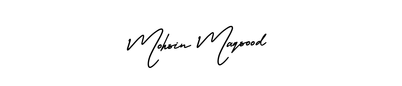 It looks lik you need a new signature style for name Mohsin Maqsood. Design unique handwritten (AmerikaSignatureDemo-Regular) signature with our free signature maker in just a few clicks. Mohsin Maqsood signature style 3 images and pictures png