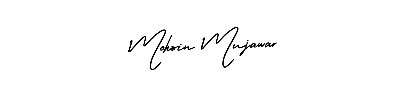 How to make Mohsin Mujawar name signature. Use AmerikaSignatureDemo-Regular style for creating short signs online. This is the latest handwritten sign. Mohsin Mujawar signature style 3 images and pictures png
