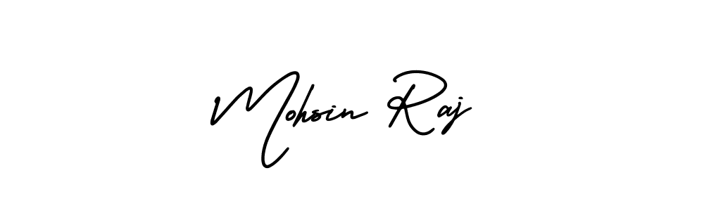 Make a beautiful signature design for name Mohsin Raj. With this signature (AmerikaSignatureDemo-Regular) style, you can create a handwritten signature for free. Mohsin Raj signature style 3 images and pictures png