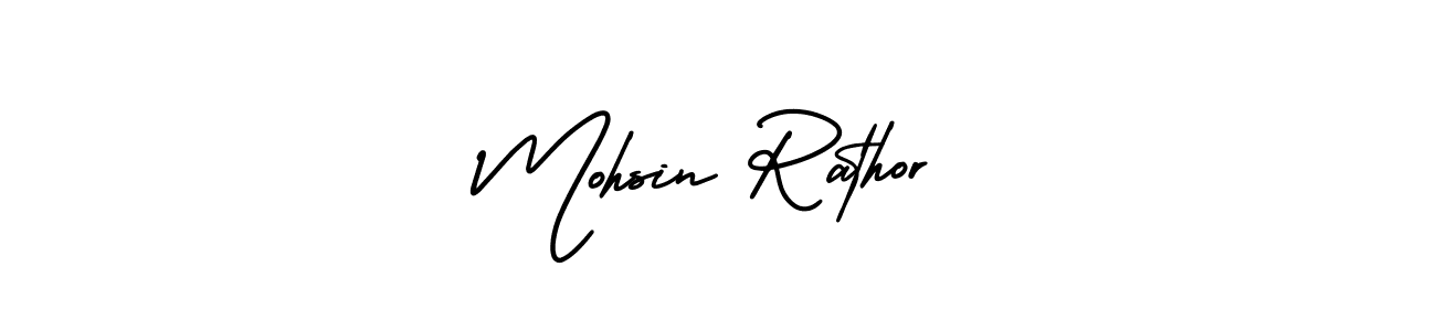 Design your own signature with our free online signature maker. With this signature software, you can create a handwritten (AmerikaSignatureDemo-Regular) signature for name Mohsin Rathor. Mohsin Rathor signature style 3 images and pictures png