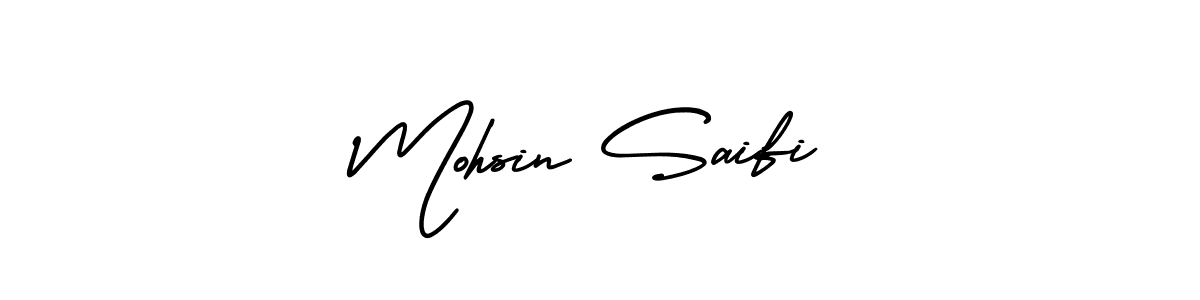 Make a beautiful signature design for name Mohsin Saifi. With this signature (AmerikaSignatureDemo-Regular) style, you can create a handwritten signature for free. Mohsin Saifi signature style 3 images and pictures png