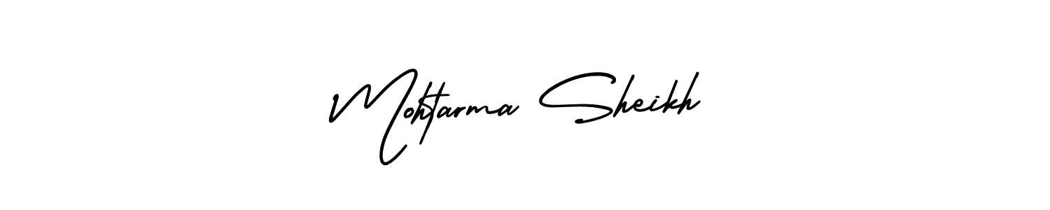 Also we have Mohtarma Sheikh name is the best signature style. Create professional handwritten signature collection using AmerikaSignatureDemo-Regular autograph style. Mohtarma Sheikh signature style 3 images and pictures png