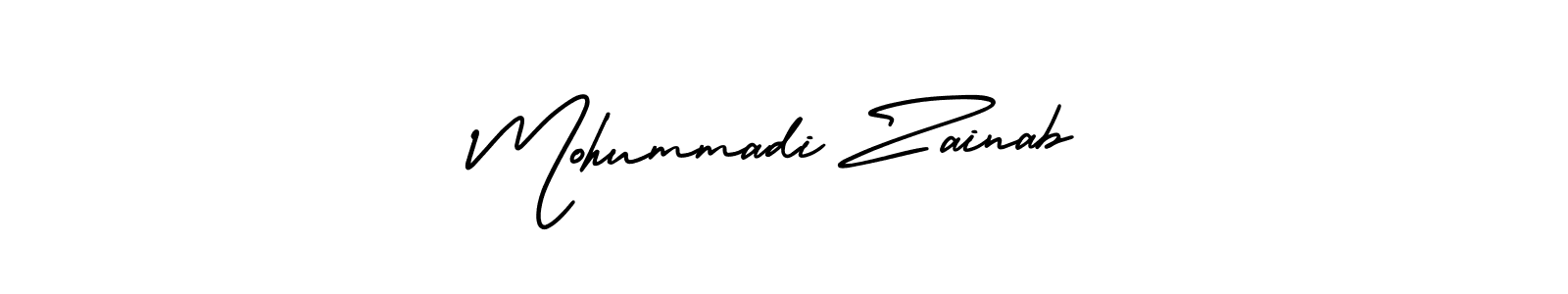 Make a short Mohummadi Zainab signature style. Manage your documents anywhere anytime using AmerikaSignatureDemo-Regular. Create and add eSignatures, submit forms, share and send files easily. Mohummadi Zainab signature style 3 images and pictures png