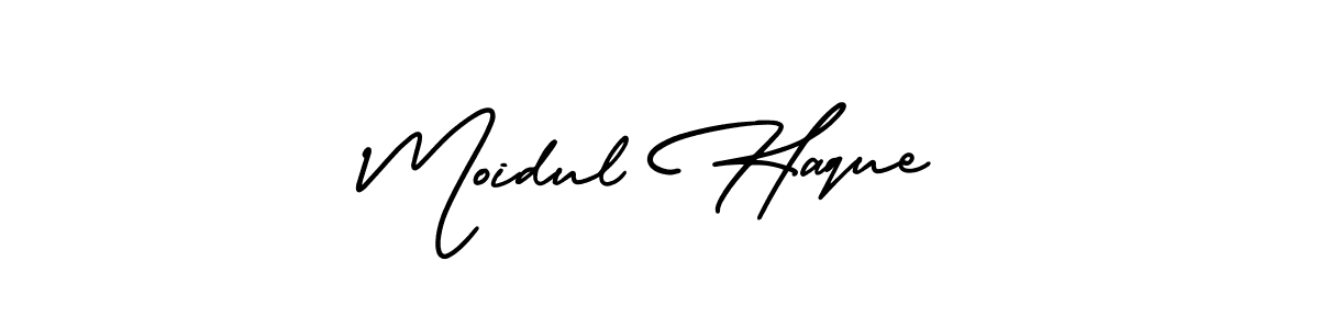 How to make Moidul Haque name signature. Use AmerikaSignatureDemo-Regular style for creating short signs online. This is the latest handwritten sign. Moidul Haque signature style 3 images and pictures png