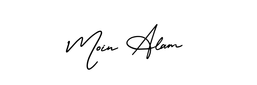 Design your own signature with our free online signature maker. With this signature software, you can create a handwritten (AmerikaSignatureDemo-Regular) signature for name Moin Alam. Moin Alam signature style 3 images and pictures png