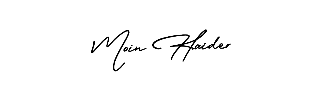 Use a signature maker to create a handwritten signature online. With this signature software, you can design (AmerikaSignatureDemo-Regular) your own signature for name Moin Haider. Moin Haider signature style 3 images and pictures png