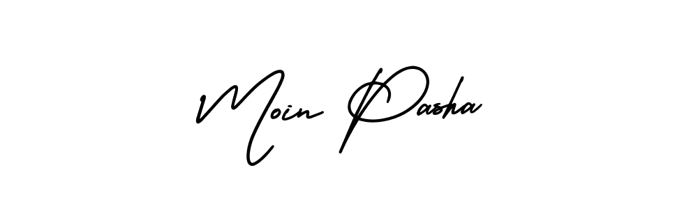 Create a beautiful signature design for name Moin Pasha. With this signature (AmerikaSignatureDemo-Regular) fonts, you can make a handwritten signature for free. Moin Pasha signature style 3 images and pictures png