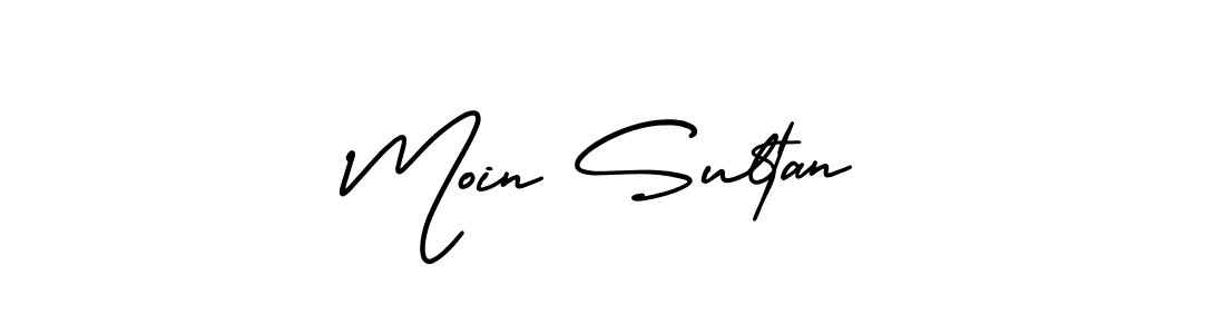Use a signature maker to create a handwritten signature online. With this signature software, you can design (AmerikaSignatureDemo-Regular) your own signature for name Moin Sultan. Moin Sultan signature style 3 images and pictures png