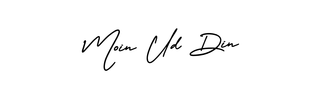 How to make Moin Ud Din name signature. Use AmerikaSignatureDemo-Regular style for creating short signs online. This is the latest handwritten sign. Moin Ud Din signature style 3 images and pictures png