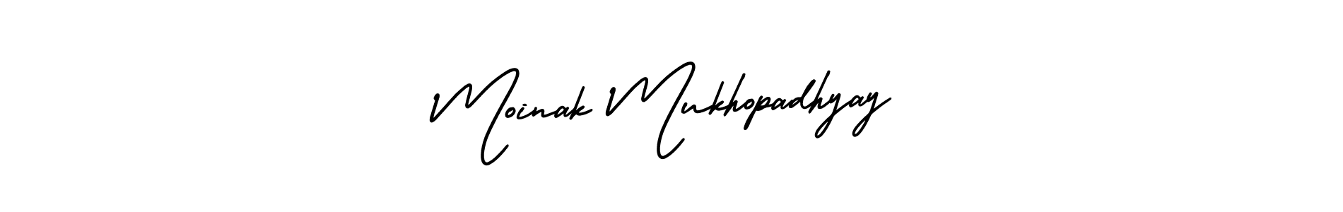 Design your own signature with our free online signature maker. With this signature software, you can create a handwritten (AmerikaSignatureDemo-Regular) signature for name Moinak Mukhopadhyay. Moinak Mukhopadhyay signature style 3 images and pictures png