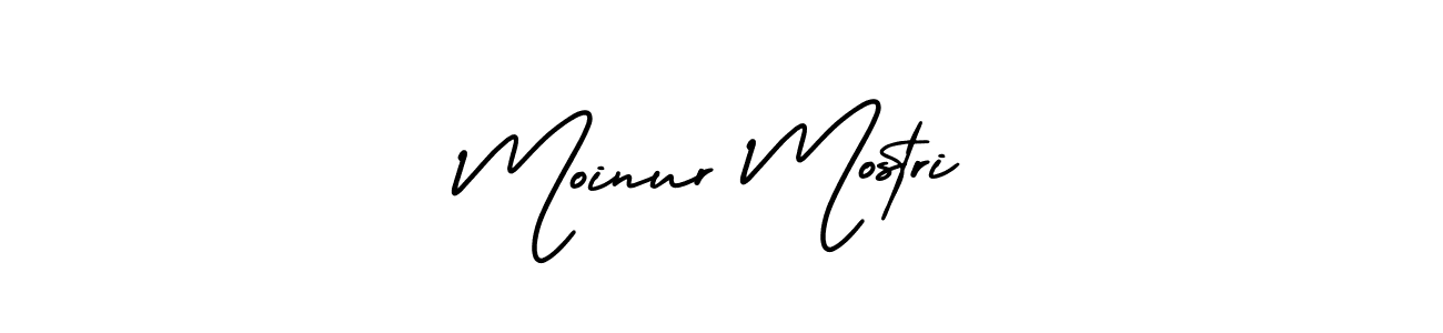 How to make Moinur Mostri signature? AmerikaSignatureDemo-Regular is a professional autograph style. Create handwritten signature for Moinur Mostri name. Moinur Mostri signature style 3 images and pictures png