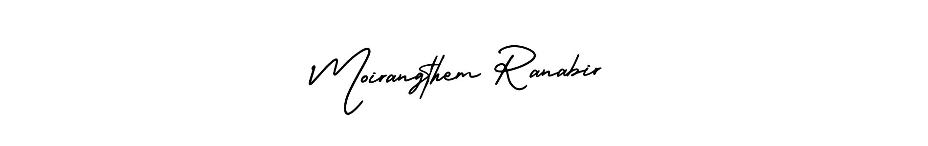 Also we have Moirangthem Ranabir name is the best signature style. Create professional handwritten signature collection using AmerikaSignatureDemo-Regular autograph style. Moirangthem Ranabir signature style 3 images and pictures png