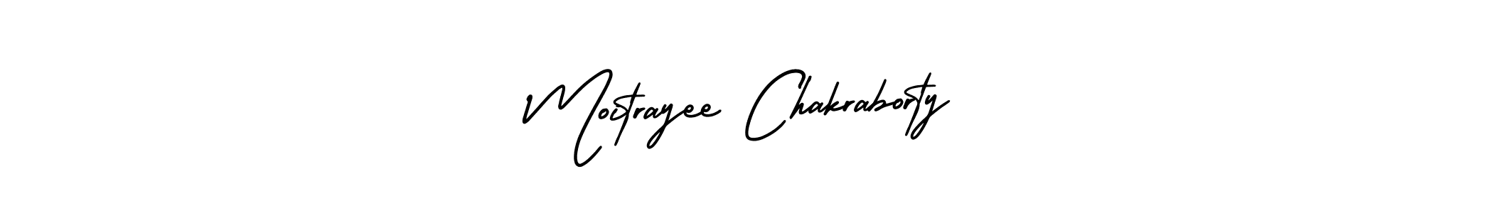 Moitrayee Chakraborty stylish signature style. Best Handwritten Sign (AmerikaSignatureDemo-Regular) for my name. Handwritten Signature Collection Ideas for my name Moitrayee Chakraborty. Moitrayee Chakraborty signature style 3 images and pictures png