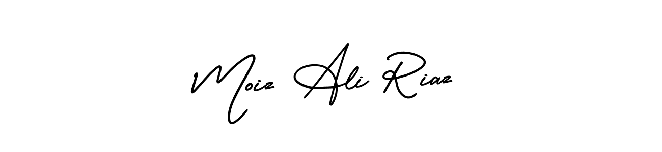 How to make Moiz Ali Riaz name signature. Use AmerikaSignatureDemo-Regular style for creating short signs online. This is the latest handwritten sign. Moiz Ali Riaz signature style 3 images and pictures png