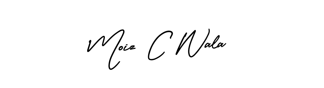 Use a signature maker to create a handwritten signature online. With this signature software, you can design (AmerikaSignatureDemo-Regular) your own signature for name Moiz C Wala. Moiz C Wala signature style 3 images and pictures png