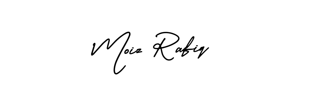 Design your own signature with our free online signature maker. With this signature software, you can create a handwritten (AmerikaSignatureDemo-Regular) signature for name Moiz Rafiq. Moiz Rafiq signature style 3 images and pictures png