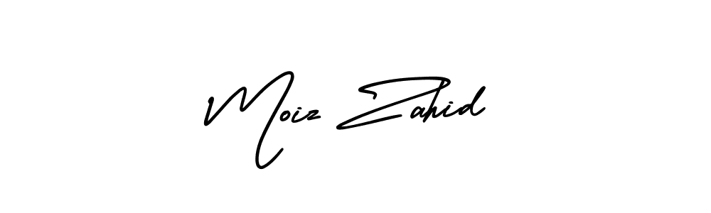 Create a beautiful signature design for name Moiz Zahid. With this signature (AmerikaSignatureDemo-Regular) fonts, you can make a handwritten signature for free. Moiz Zahid signature style 3 images and pictures png
