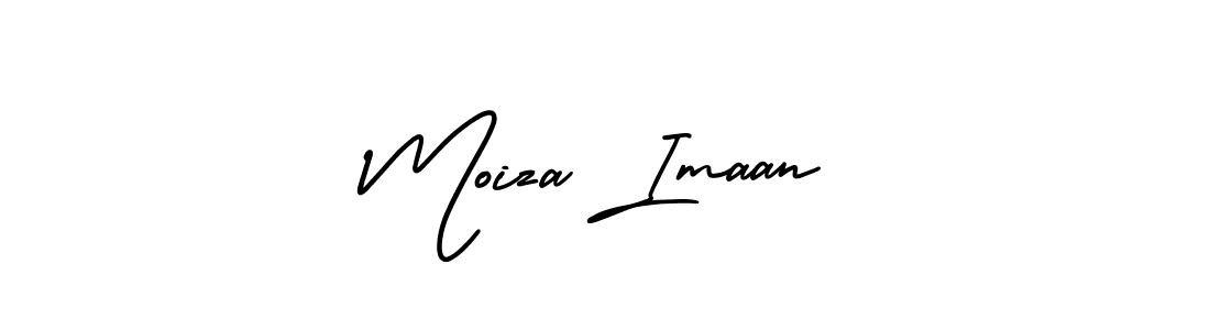 Make a beautiful signature design for name Moiza Imaan. With this signature (AmerikaSignatureDemo-Regular) style, you can create a handwritten signature for free. Moiza Imaan signature style 3 images and pictures png