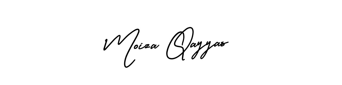 Use a signature maker to create a handwritten signature online. With this signature software, you can design (AmerikaSignatureDemo-Regular) your own signature for name Moiza Qayyas. Moiza Qayyas signature style 3 images and pictures png