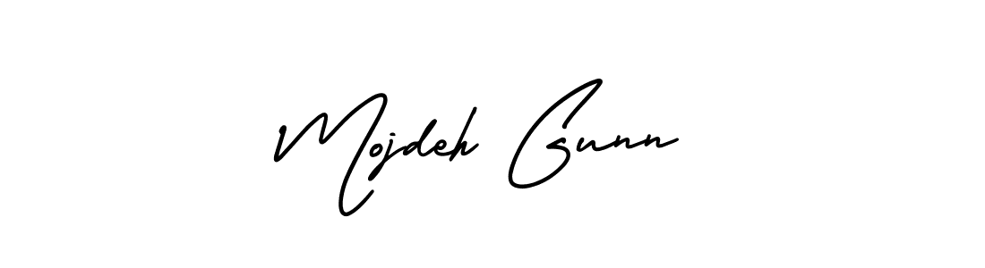 This is the best signature style for the Mojdeh Gunn name. Also you like these signature font (AmerikaSignatureDemo-Regular). Mix name signature. Mojdeh Gunn signature style 3 images and pictures png