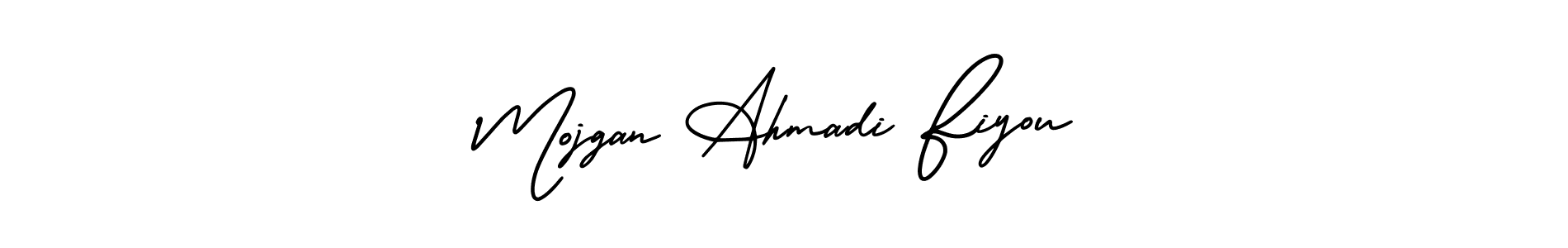 You can use this online signature creator to create a handwritten signature for the name Mojgan Ahmadi Fiyou. This is the best online autograph maker. Mojgan Ahmadi Fiyou signature style 3 images and pictures png