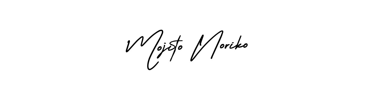 This is the best signature style for the Mojito Noriko name. Also you like these signature font (AmerikaSignatureDemo-Regular). Mix name signature. Mojito Noriko signature style 3 images and pictures png