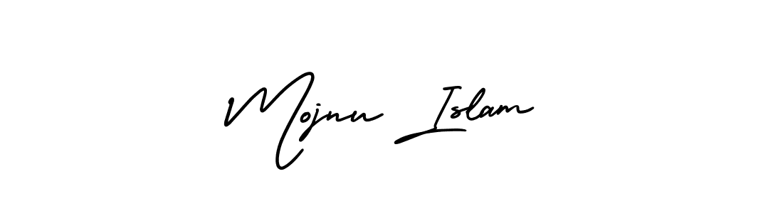 It looks lik you need a new signature style for name Mojnu Islam. Design unique handwritten (AmerikaSignatureDemo-Regular) signature with our free signature maker in just a few clicks. Mojnu Islam signature style 3 images and pictures png