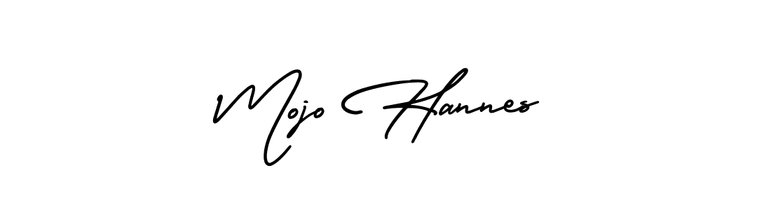 Design your own signature with our free online signature maker. With this signature software, you can create a handwritten (AmerikaSignatureDemo-Regular) signature for name Mojo Hannes. Mojo Hannes signature style 3 images and pictures png
