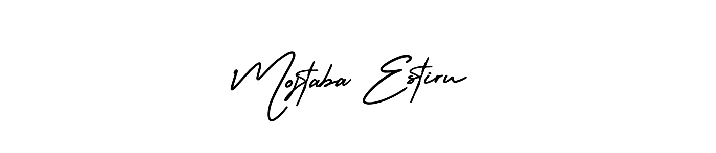 Use a signature maker to create a handwritten signature online. With this signature software, you can design (AmerikaSignatureDemo-Regular) your own signature for name Mojtaba Estiru. Mojtaba Estiru signature style 3 images and pictures png