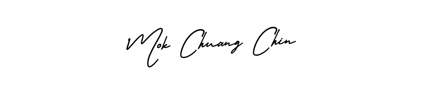 Create a beautiful signature design for name Mok Chuang Chin. With this signature (AmerikaSignatureDemo-Regular) fonts, you can make a handwritten signature for free. Mok Chuang Chin signature style 3 images and pictures png