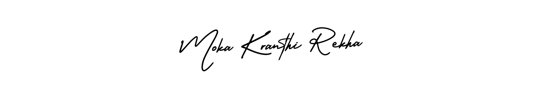 Use a signature maker to create a handwritten signature online. With this signature software, you can design (AmerikaSignatureDemo-Regular) your own signature for name Moka Kranthi Rekha. Moka Kranthi Rekha signature style 3 images and pictures png