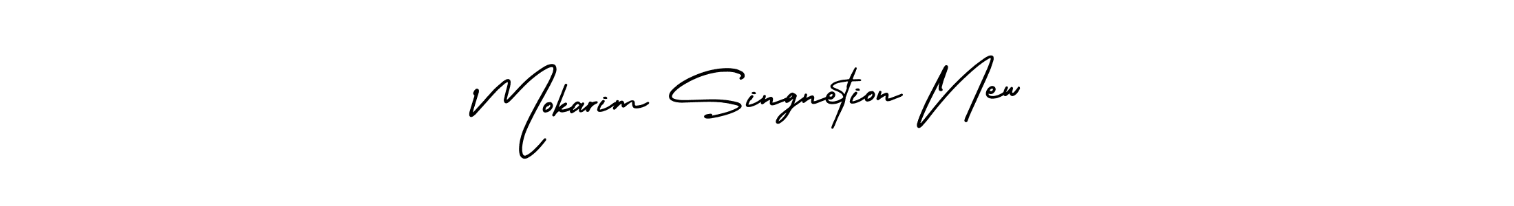 It looks lik you need a new signature style for name Mokarim Singnetion New. Design unique handwritten (AmerikaSignatureDemo-Regular) signature with our free signature maker in just a few clicks. Mokarim Singnetion New signature style 3 images and pictures png