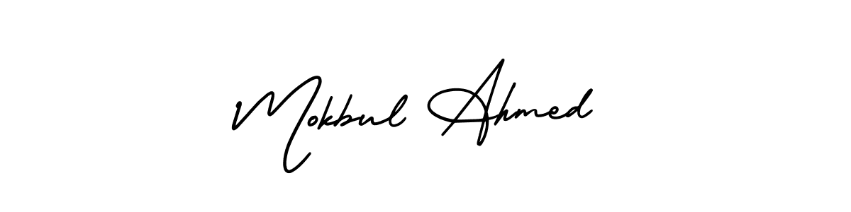 AmerikaSignatureDemo-Regular is a professional signature style that is perfect for those who want to add a touch of class to their signature. It is also a great choice for those who want to make their signature more unique. Get Mokbul Ahmed name to fancy signature for free. Mokbul Ahmed signature style 3 images and pictures png