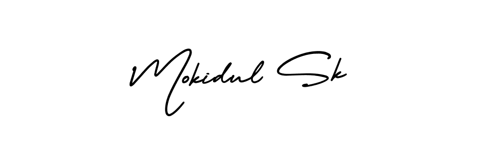 Design your own signature with our free online signature maker. With this signature software, you can create a handwritten (AmerikaSignatureDemo-Regular) signature for name Mokidul Sk. Mokidul Sk signature style 3 images and pictures png