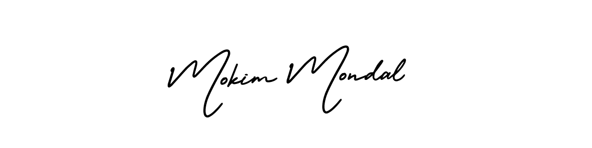 Mokim Mondal stylish signature style. Best Handwritten Sign (AmerikaSignatureDemo-Regular) for my name. Handwritten Signature Collection Ideas for my name Mokim Mondal. Mokim Mondal signature style 3 images and pictures png