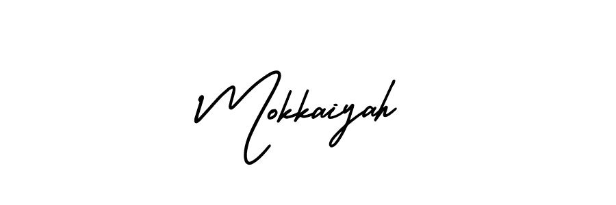 Make a beautiful signature design for name Mokkaiyah. With this signature (AmerikaSignatureDemo-Regular) style, you can create a handwritten signature for free. Mokkaiyah signature style 3 images and pictures png