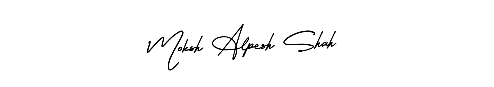 Here are the top 10 professional signature styles for the name Moksh Alpesh Shah. These are the best autograph styles you can use for your name. Moksh Alpesh Shah signature style 3 images and pictures png