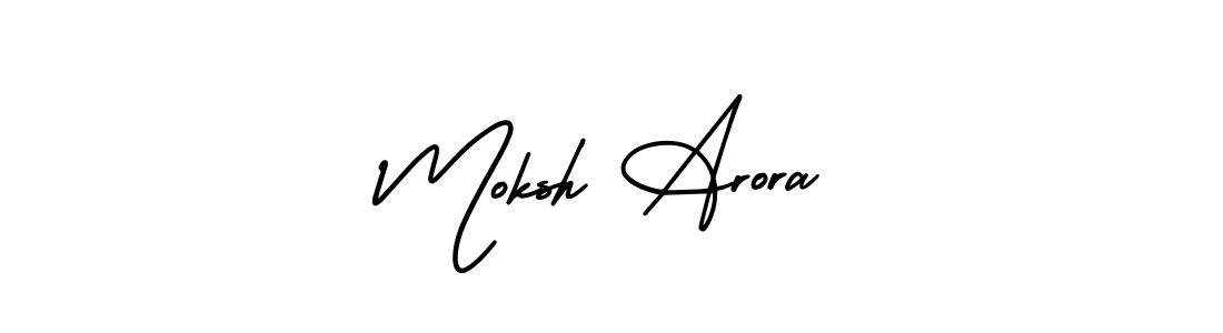 How to make Moksh Arora name signature. Use AmerikaSignatureDemo-Regular style for creating short signs online. This is the latest handwritten sign. Moksh Arora signature style 3 images and pictures png