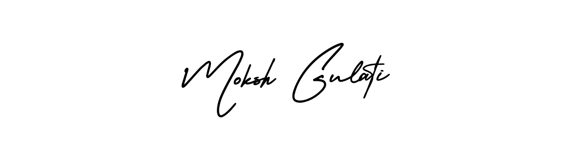 Design your own signature with our free online signature maker. With this signature software, you can create a handwritten (AmerikaSignatureDemo-Regular) signature for name Moksh Gulati. Moksh Gulati signature style 3 images and pictures png