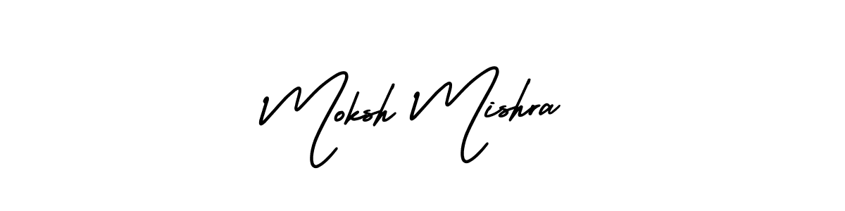 Moksh Mishra stylish signature style. Best Handwritten Sign (AmerikaSignatureDemo-Regular) for my name. Handwritten Signature Collection Ideas for my name Moksh Mishra. Moksh Mishra signature style 3 images and pictures png