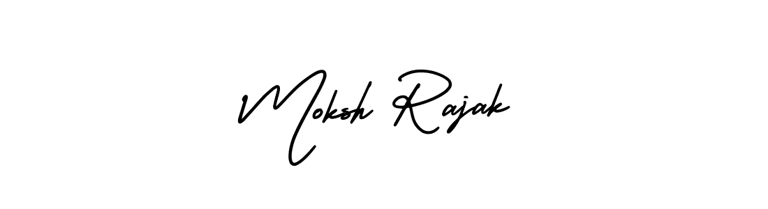 Moksh Rajak stylish signature style. Best Handwritten Sign (AmerikaSignatureDemo-Regular) for my name. Handwritten Signature Collection Ideas for my name Moksh Rajak. Moksh Rajak signature style 3 images and pictures png