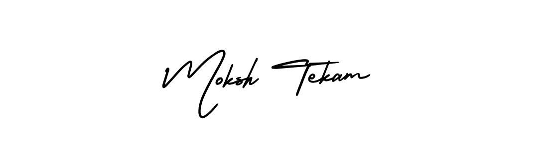 Make a short Moksh Tekam signature style. Manage your documents anywhere anytime using AmerikaSignatureDemo-Regular. Create and add eSignatures, submit forms, share and send files easily. Moksh Tekam signature style 3 images and pictures png