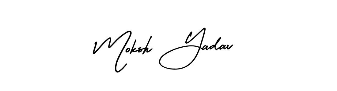 It looks lik you need a new signature style for name Moksh Yadav. Design unique handwritten (AmerikaSignatureDemo-Regular) signature with our free signature maker in just a few clicks. Moksh Yadav signature style 3 images and pictures png