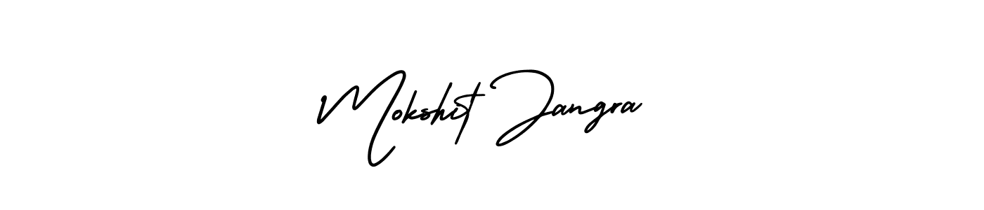 Use a signature maker to create a handwritten signature online. With this signature software, you can design (AmerikaSignatureDemo-Regular) your own signature for name Mokshit Jangra. Mokshit Jangra signature style 3 images and pictures png