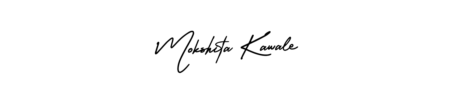 if you are searching for the best signature style for your name Mokshita Kawale. so please give up your signature search. here we have designed multiple signature styles  using AmerikaSignatureDemo-Regular. Mokshita Kawale signature style 3 images and pictures png