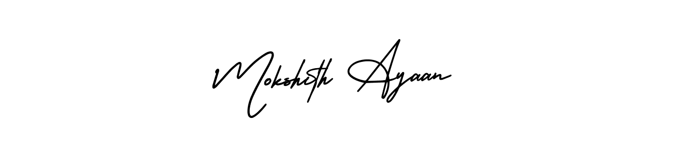 Design your own signature with our free online signature maker. With this signature software, you can create a handwritten (AmerikaSignatureDemo-Regular) signature for name Mokshith Ayaan. Mokshith Ayaan signature style 3 images and pictures png