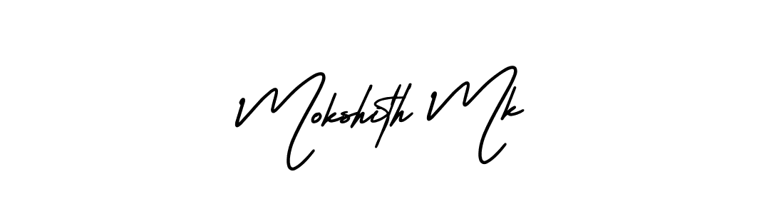 How to make Mokshith Mk signature? AmerikaSignatureDemo-Regular is a professional autograph style. Create handwritten signature for Mokshith Mk name. Mokshith Mk signature style 3 images and pictures png