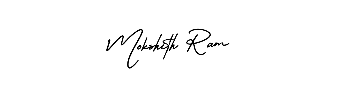 Create a beautiful signature design for name Mokshith Ram. With this signature (AmerikaSignatureDemo-Regular) fonts, you can make a handwritten signature for free. Mokshith Ram signature style 3 images and pictures png