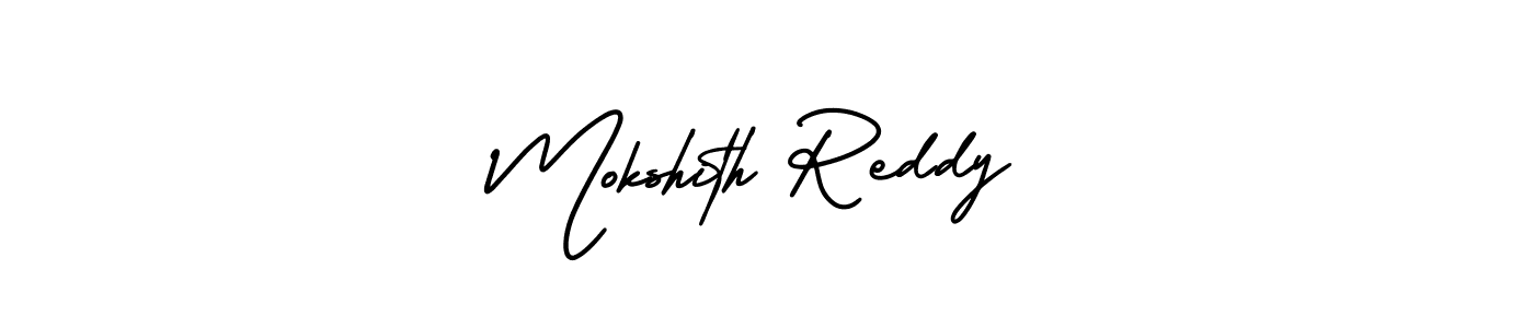 How to make Mokshith Reddy signature? AmerikaSignatureDemo-Regular is a professional autograph style. Create handwritten signature for Mokshith Reddy name. Mokshith Reddy signature style 3 images and pictures png